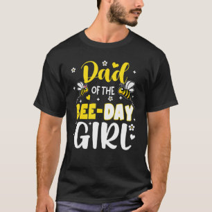 Camiseta Hombres Papá De La Chica Del Día De La Abeja Fiest