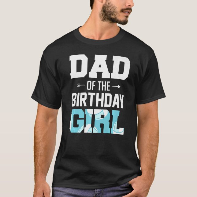 Camiseta Hombres Papá De La Familia Chica De Voleibol Dad (Anverso)