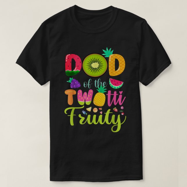 Camiseta Hombres papá de la frutti Twotti 2º cumpleaños Fru (Diseño del anverso)