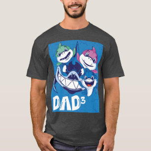 Camiseta Hombres papá de tres Chicas de niños divertidos pa