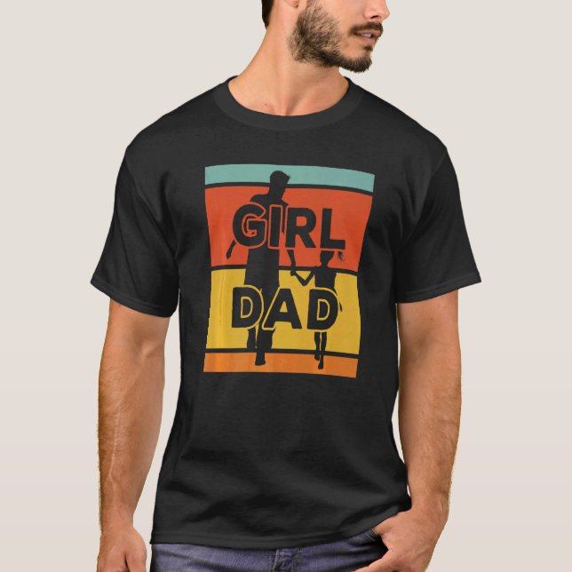 Camiseta Hombres Papá De Un Chica Increíble Orgulloso Papá  (Anverso)