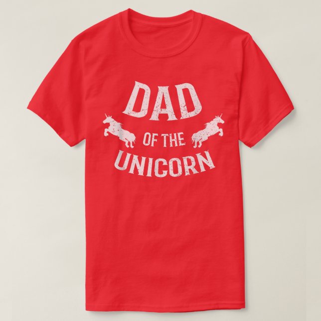 Camiseta Hombres Papá De Unicornio Que Coinciden Con El Pad (Diseño del anverso)
