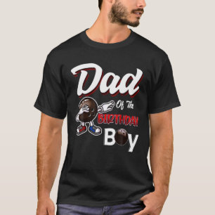 Camiseta Hombres Papá Del Niño De Cumpleaños Dabbing Bowlin