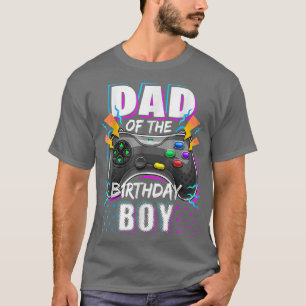 Camiseta Hombres papá del niño de cumpleaños que juega vide
