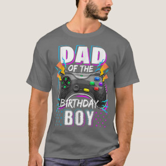 Camiseta Hombres papá del niño de cumpleaños que juega vide