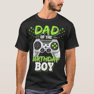 Camiseta Hombres papá del niño de cumpleaños que juega vide