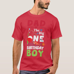 Camiseta Hombres Papá Del Niño Grande De Un Cumpleaños Pesc