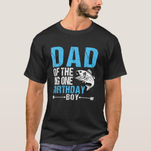 Camiseta Hombres Papá Del Niño Grande De Un Cumpleaños Pesc