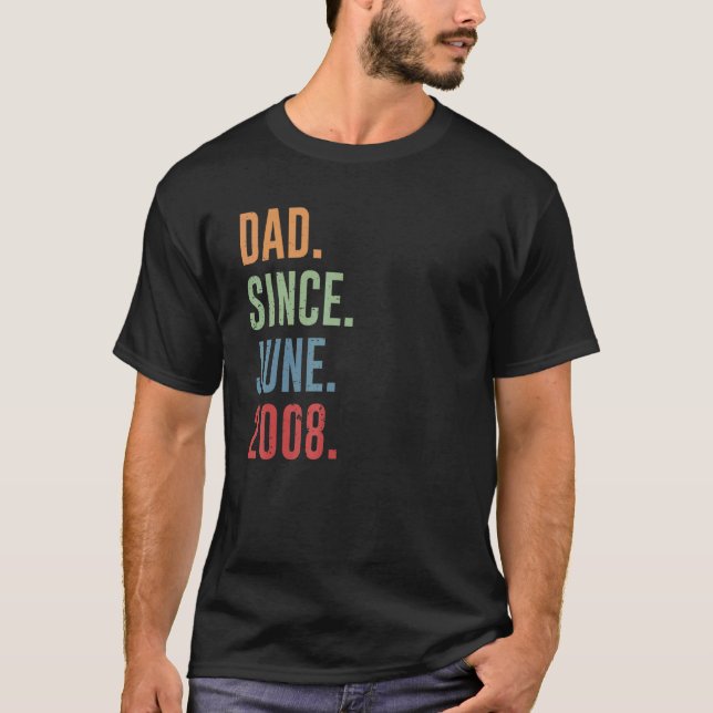 Camiseta Hombres Papá Desde Junio De 2008 (Anverso)