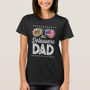 Camiseta Hombres Papá Día Del Padre Delaware 4 De Julio Est