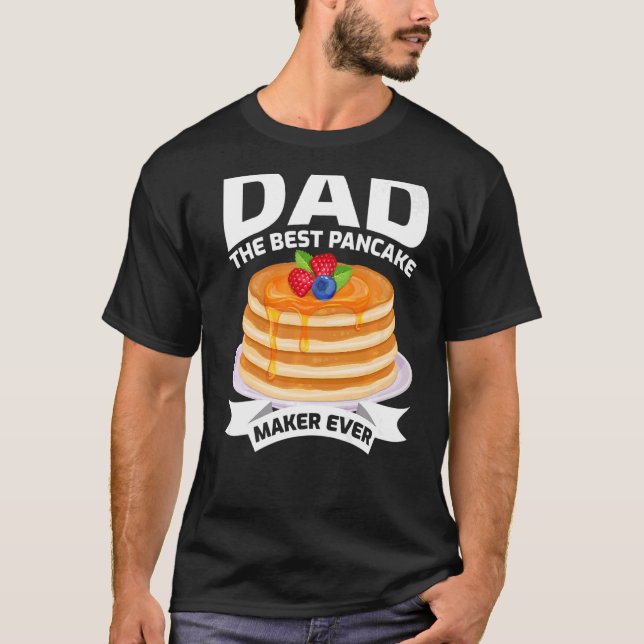 Camiseta Hombres Papá El Mejor Creador De Panqueques De La  (Anverso)