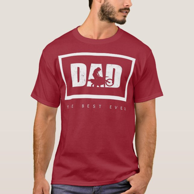 Camiseta Hombres Papá El Mejor Motocross Dad Bike (Anverso)