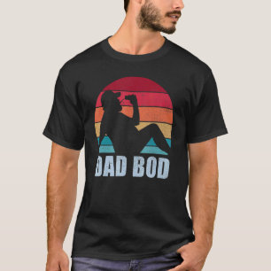 Camiseta Hombres Papá Equipo De Bebida Equipo Retro Sunset 