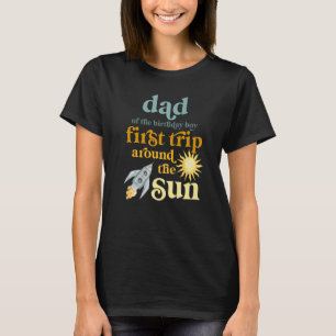 Camiseta Hombres Papá Espacio Exterior Primer Viaje de Cump