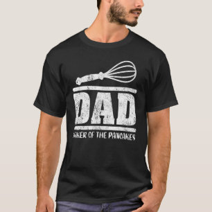 Camiseta Hombres Papá Fabricante De Panqueques Gran Creador