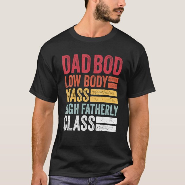 Camiseta Hombres Papá Hod Baja Masa Corporal Alta Clase F (Anverso)