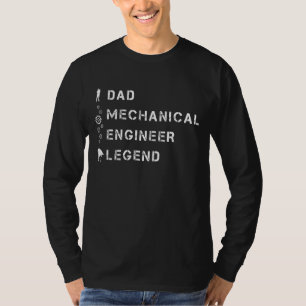 Camiseta Hombres Papá Ingeniero Mecánico Leyenda Padres Día