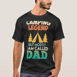 Camiseta Hombres Papá La Leyenda De Camping Padre 1