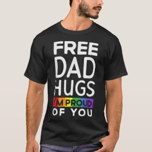Camiseta Hombres, papá libre abraza, estoy orgulloso de ti.