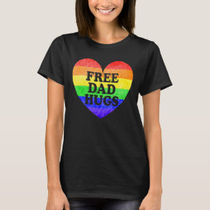 Camiseta Hombres Papá Libre Abraza Orgullo Lgbt Apoya Lesbi