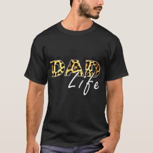 Camiseta Hombres Papá Life Leopard, Chica de niños Familia 