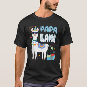 Camiseta Hombres Papa Llama Abuelo De Un Chica De Cumpleaño