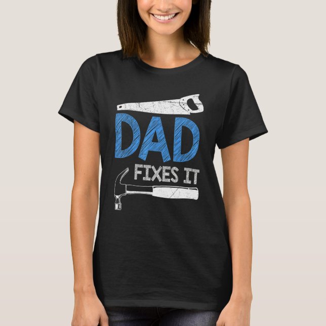 Camiseta Hombres Papá Lo Arregla (Anverso)
