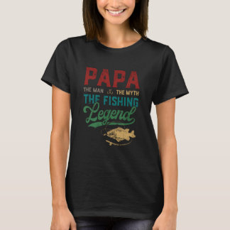 Camiseta Hombres Papa Man Mito La leyenda de la pesca Funci
