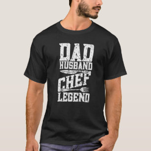 Camiseta Hombres Papá Marido Chef Leyenda Cocinar Cocina Ch