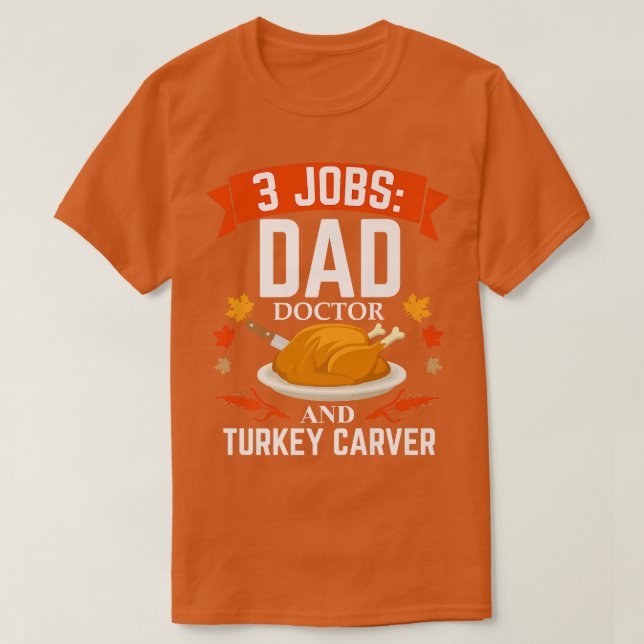 Camiseta Hombres papá Médica Turkey Carver Día de Acción de (Diseño del anverso)