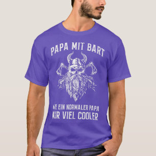 Camiseta Hombres Papa Mit Padre de la barba Viking Beard Sa
