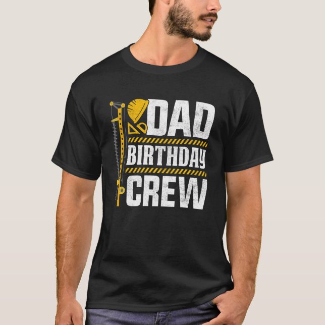 Camiseta Hombres Papá Noel Parte De Cumpleaños De La Constr (Anverso)