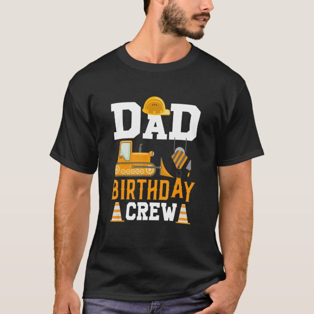 Camiseta Hombres Papá Noel Parte De Cumpleaños De La Constr (Anverso)