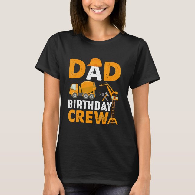 Camiseta Hombres Papá Noel Parte De Cumpleaños De La Constr (Anverso)