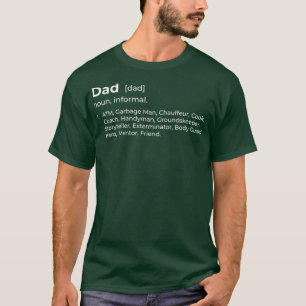 Camiseta Hombres papá Noun Diccionario ATM padres Día diver