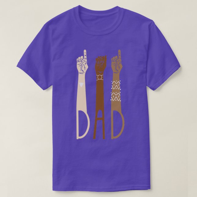Camiseta Hombres Papá Orgullo Sordo Día de los Padres Papá  (Diseño del anverso)