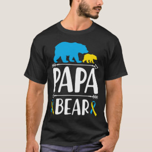 Camiseta Hombres Papá Oso Conciencia del Síndrome de Down O