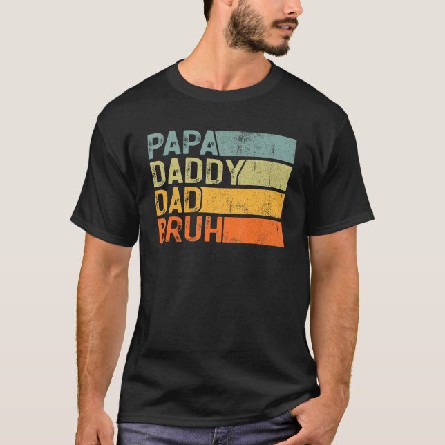 Camiseta Hombres Papá Papá Papá Noel Bruh Día del Padre par (Anverso)