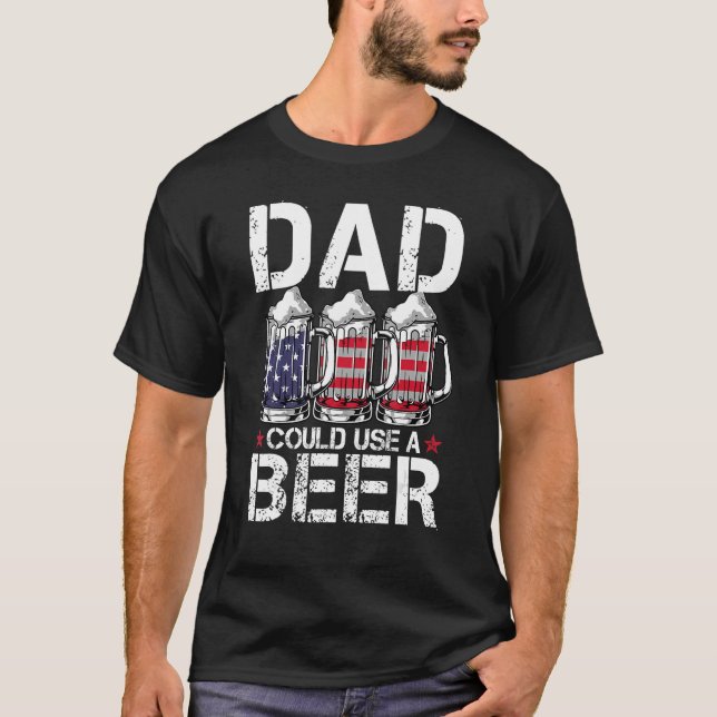 Camiseta Hombres Papá Podría Usar La Bandera Americana De C (Anverso)