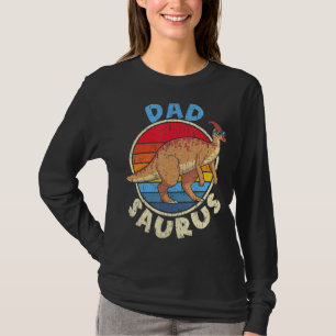 Camiseta Hombres Papá Saurus I Parasaurolophus I Familia Ma