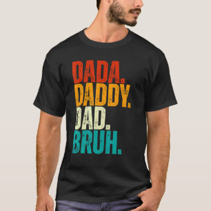 Camiseta Hombres Papá Vintage Dada Daddy Dad Bruh Por Padre