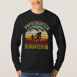 Camiseta Hombres Papasquatch Como Un Abuelo Solo Que Mucho 