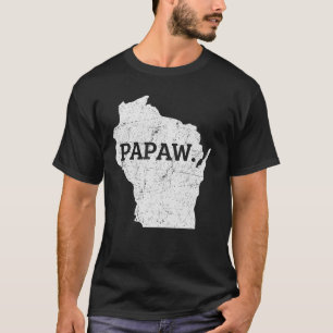Camiseta Hombres Papaw Tee Wisconsin Tee Wisconsin Abuelo