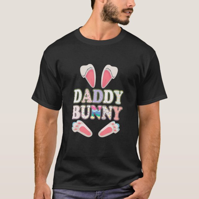 Camiseta Hombres Papi Bunny Cute Costume Papá Matar Familia (Anverso)