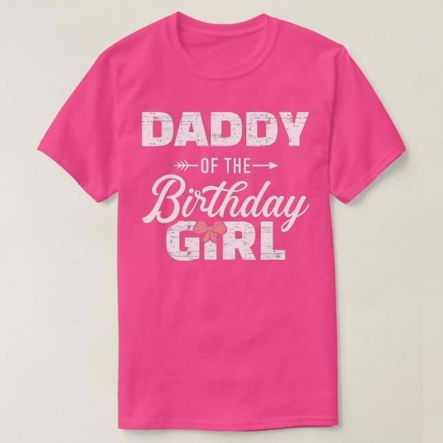 Camiseta Hombres Papi de la hija de cumpleaños chica coinci (Diseño del anverso)