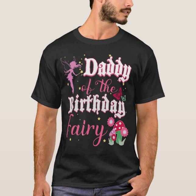Camiseta Hombres Papi De La Princesa De Cumpleaños Chica Mu (Anverso)