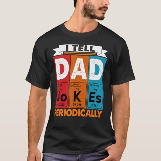 Camiseta Hombres Papi Le Digo A Papá Chistes Periódicamente (Anverso)