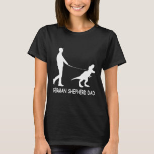 Camiseta Hombres Pastor Alemán Padre Dinosaur Gsd Propietar