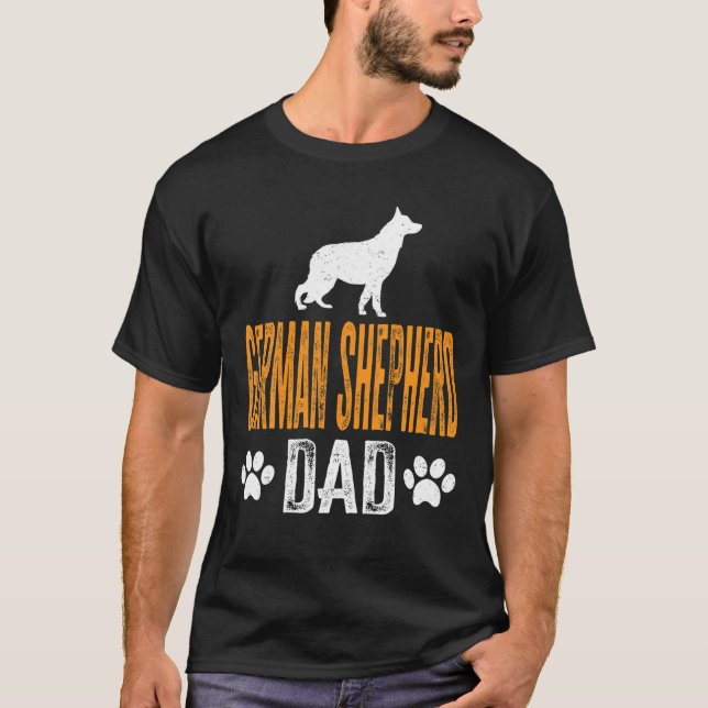 Camiseta Hombres Pastor Alemán Papá Regalo Perro Padre Día (Anverso)