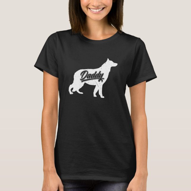 Camiseta Hombres Pastor Alemán Papi Papa Padres De Alemán (Anverso)
